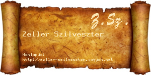 Zeller Szilveszter névjegykártya